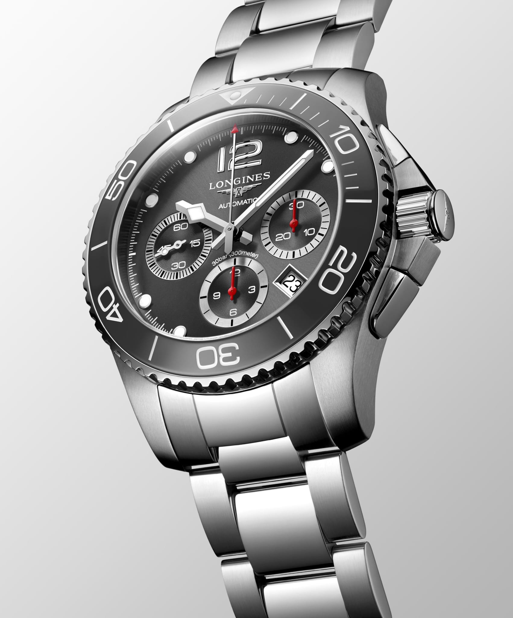 Оригинальные часы Longines Longines HydroConquest L3.883.4.76.6 механические калибр механизма l688 (на основе eta a08.l01) общий вид